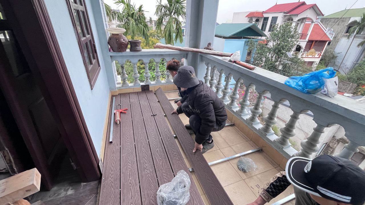 Yếu tố không thể thiếu khi thi công sàn gỗ nhựa ngoài trời