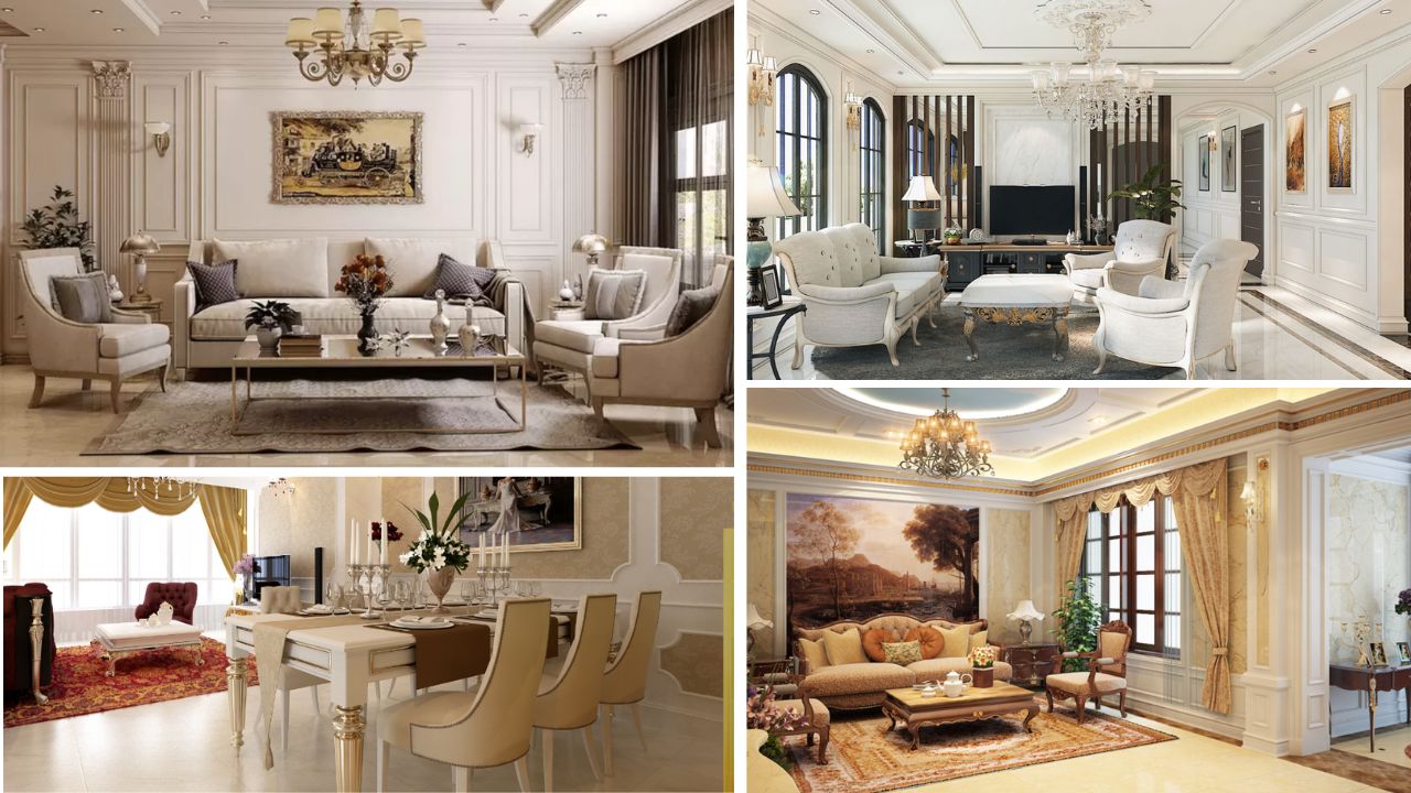 Top vật liệu thế hệ mới trang trí trường trần cho không gian phong cách tân cổ điển