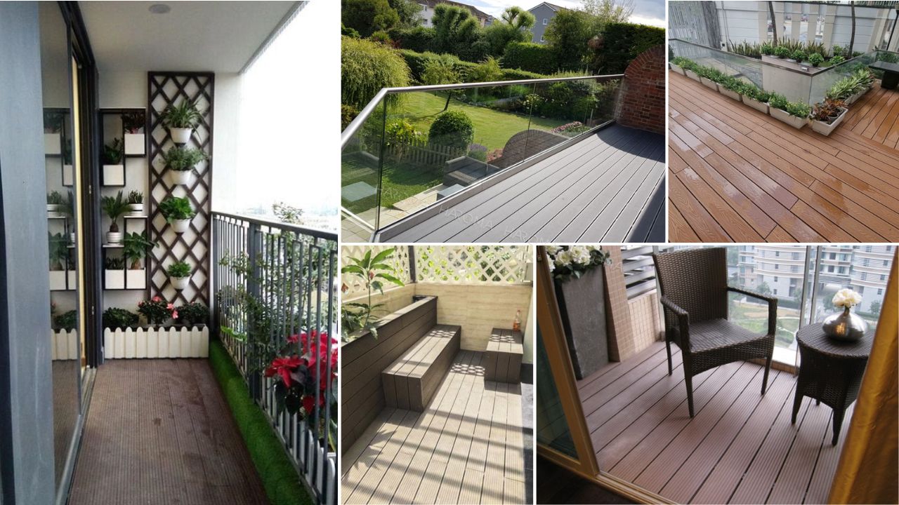 Lót sàn ban công nên chọn vật liệu gì? Phân tích chi tiết các loại sàn gỗ nhựa ngoài trời