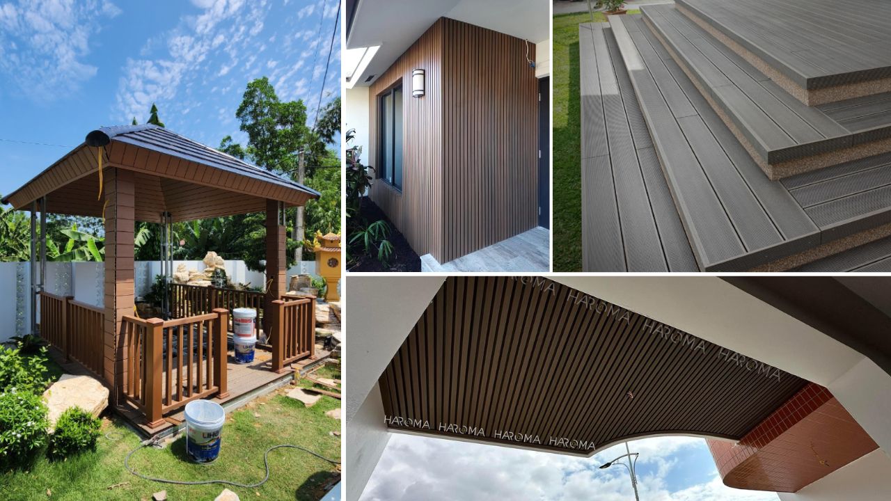 Kết hợp sử dụng các dòng gỗ nhựa trang trí ngoại thất